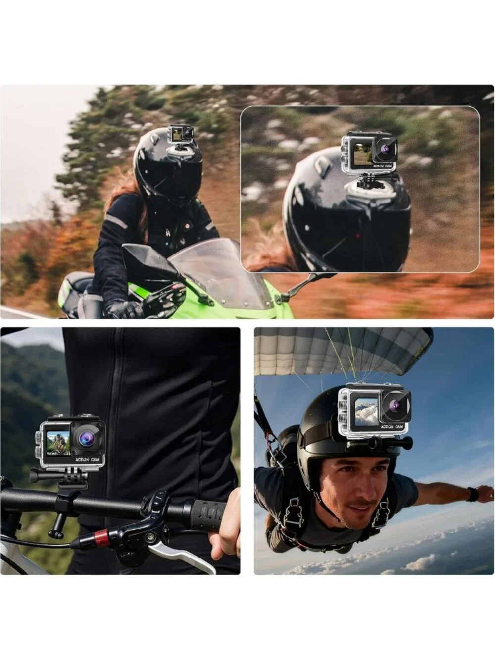 Waterproof Dual Screen Action Camera 1080P 16MP - Perfect for Adventure & Travel